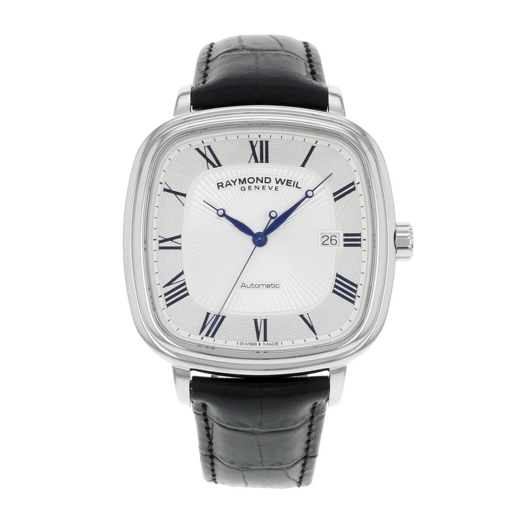 Front Full View Of RAYMOND WEIL 2867-STC-00659 Stainless Steel Watch Display Model Condition {Product Condition}