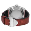 Back View Of Snap Back Case And Closed Leather Band Of TUDOR 79830RB Watch Pre Owned Condition