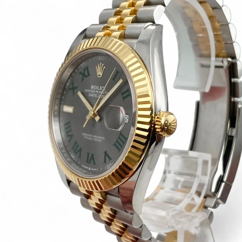 View Of Crown Facing Side Of Rolex 126333 Stainless Steel Watch Pre Owned Condition