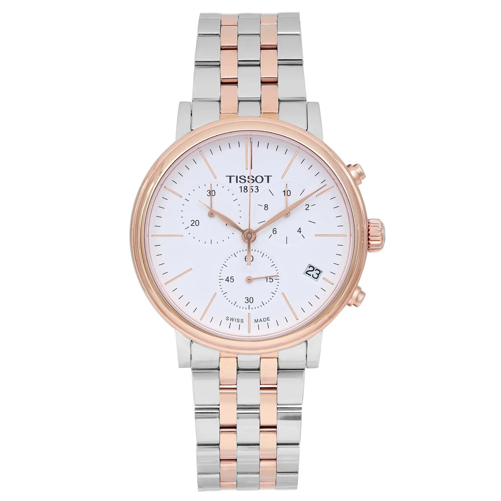 Front Full View Of Tissot T122.417.22.011.00 Stainless Steel Watch Pre Owned Condition Excellent