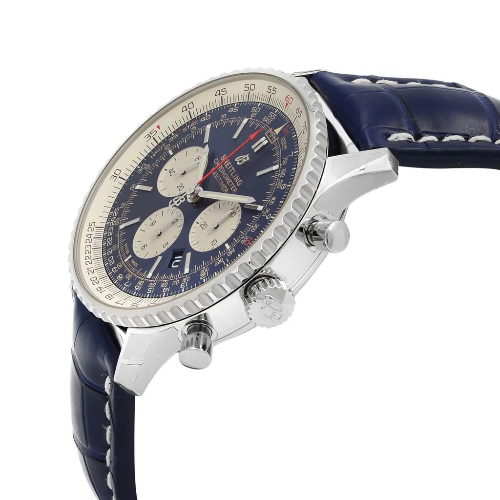 View Of Crown Facing Side Of Breitling AB0127211C1P2 Stainless Steel Watch Unworn Condition