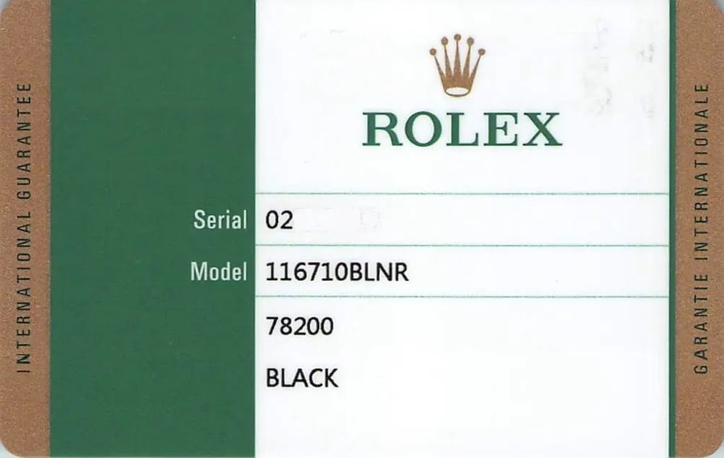 Full View Box And Documents For Rolex 116710BLNR Without watch In The Image 