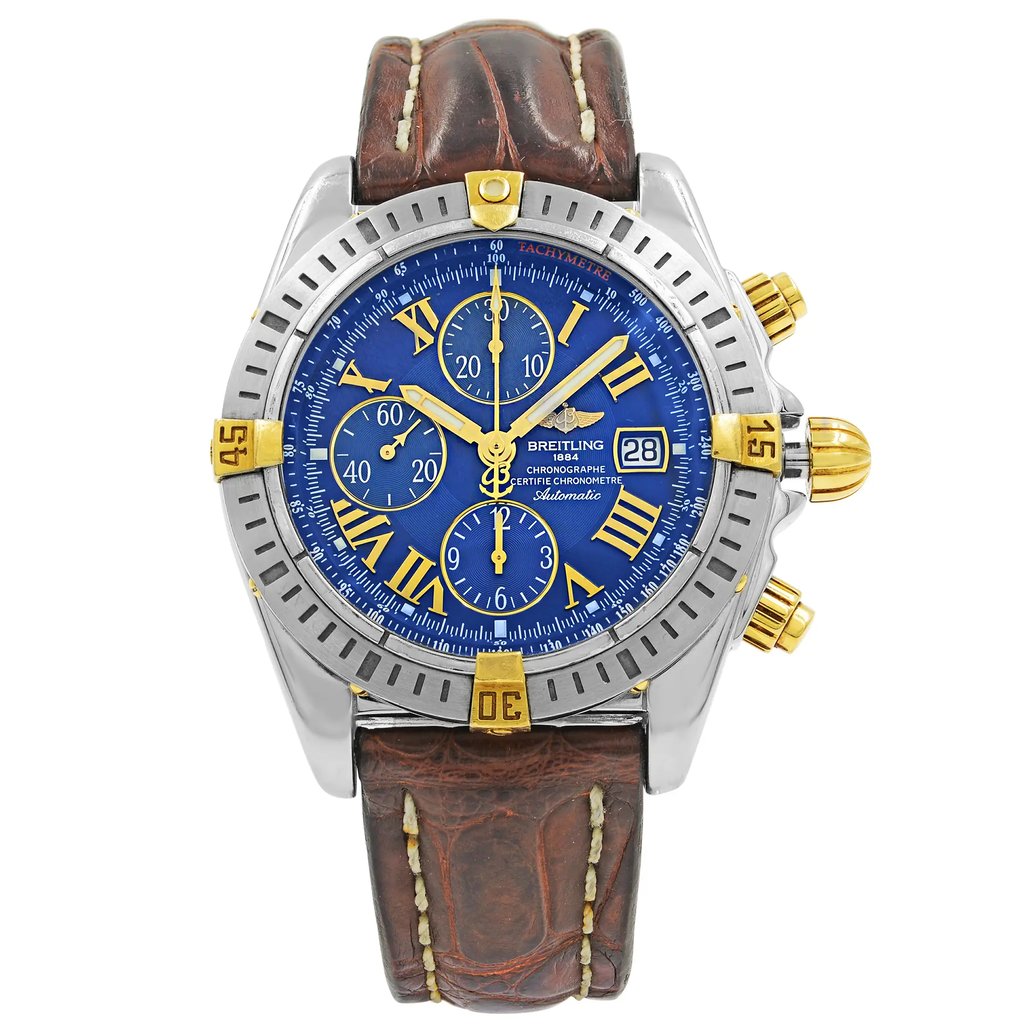 Front Full View Of Breitling B13356 Stainless Steel Watch Pre Owned Condition {Product Condition}