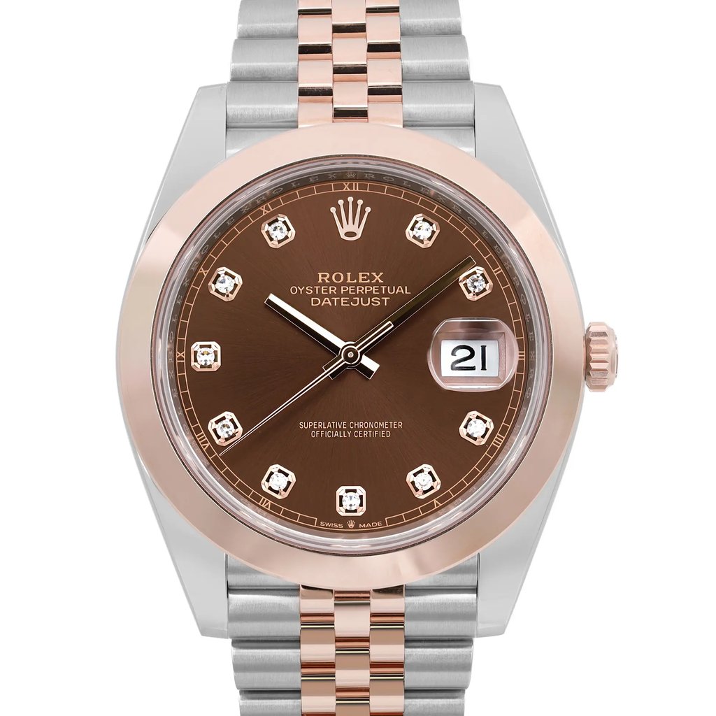 Up Close Front Facing Picture Of Rolex 126301 Stainless Steel Watch Unworn Condition