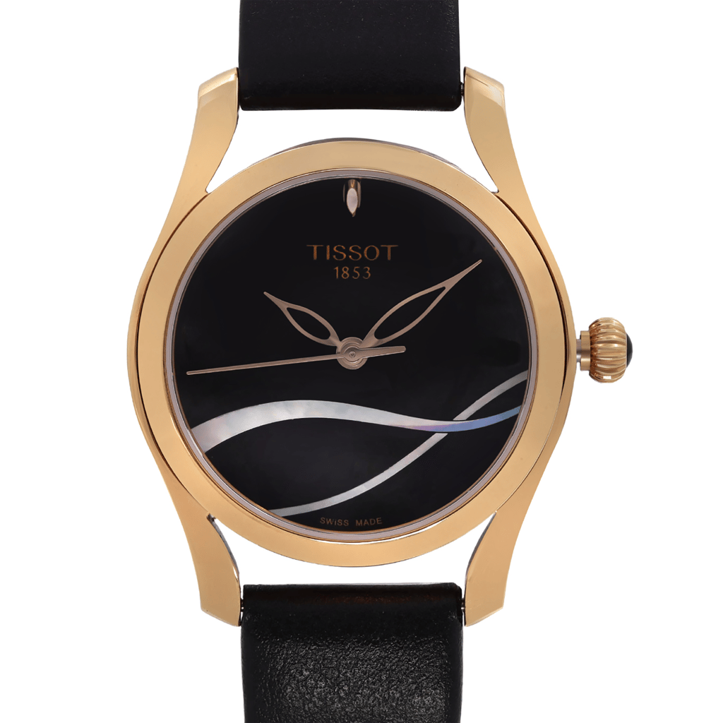 Up Close Front Facing Picture Of Tissot T112.210.36.051.00 Stainless Steel Watch Pre Owned Condition
