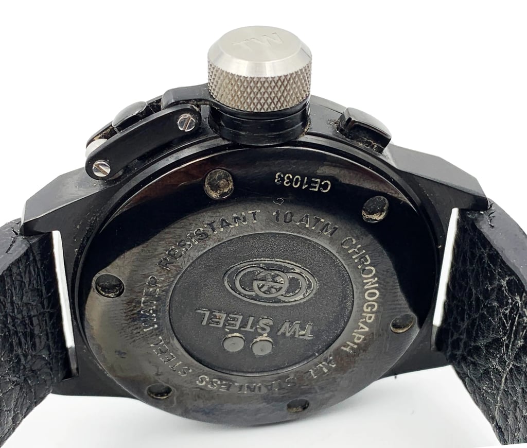 View Of Crown Facing Side Of TW Steel CE1033 Stainless Steel Watch Pre Owned Condition