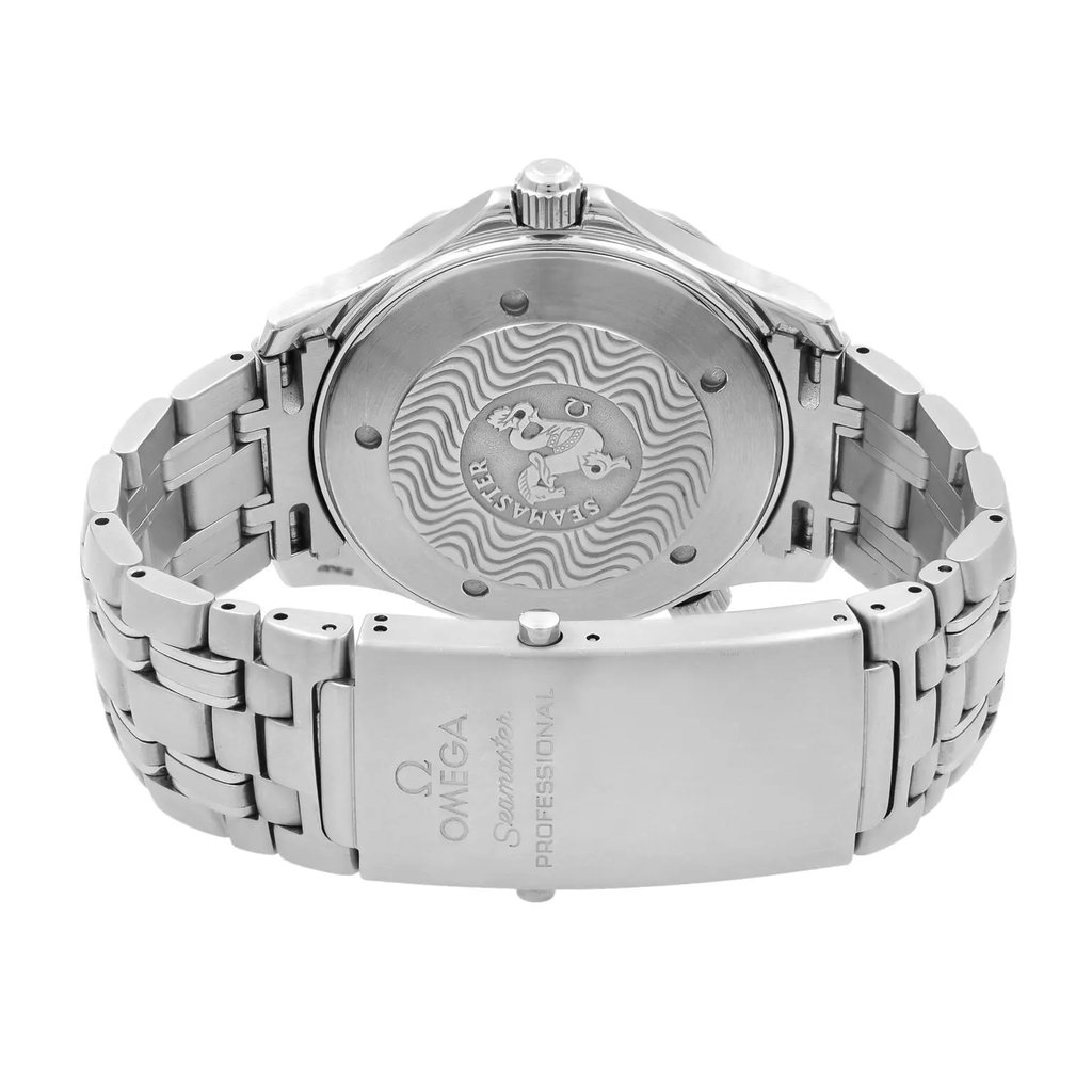 Back View Of Screwback Back Case And Closed Stainless Steel Band Of OMEGA 2541.80.00 Watch Pre Owned Condition