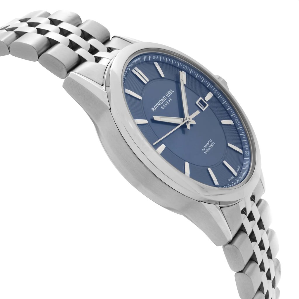 View Of Opposite Crown Facing Side Of RAYMOND WEIL 2731-ST-50001 Stainless Steel Watch New Condition