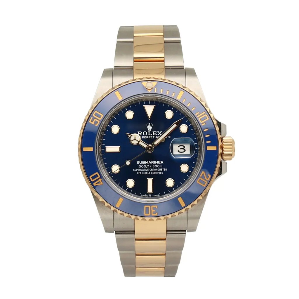 Front Full View Of Rolex 126613LB Stainless Steel Watch Pre Owned Condition Excellent