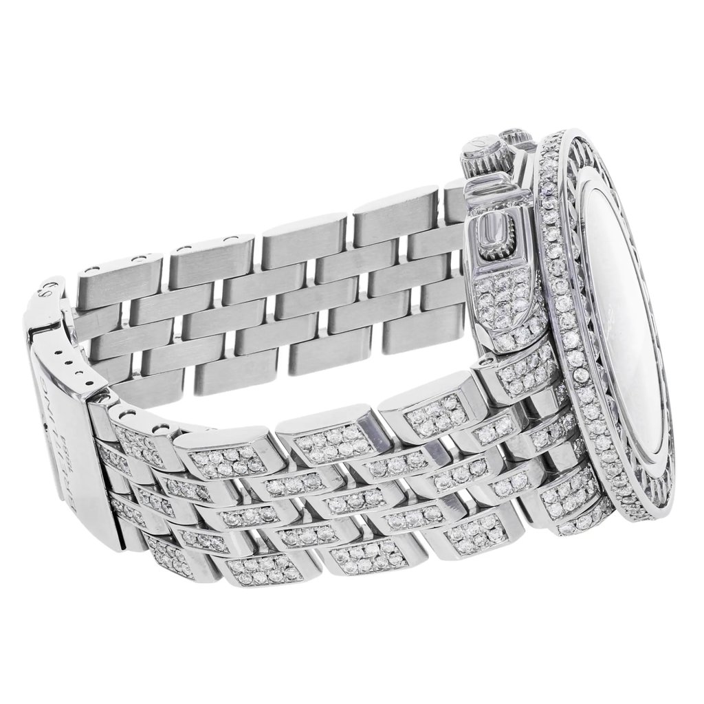 View Of Opposite Crown Facing Side Of Breitling A44355 Stainless Steel Watch Pre Owned Condition