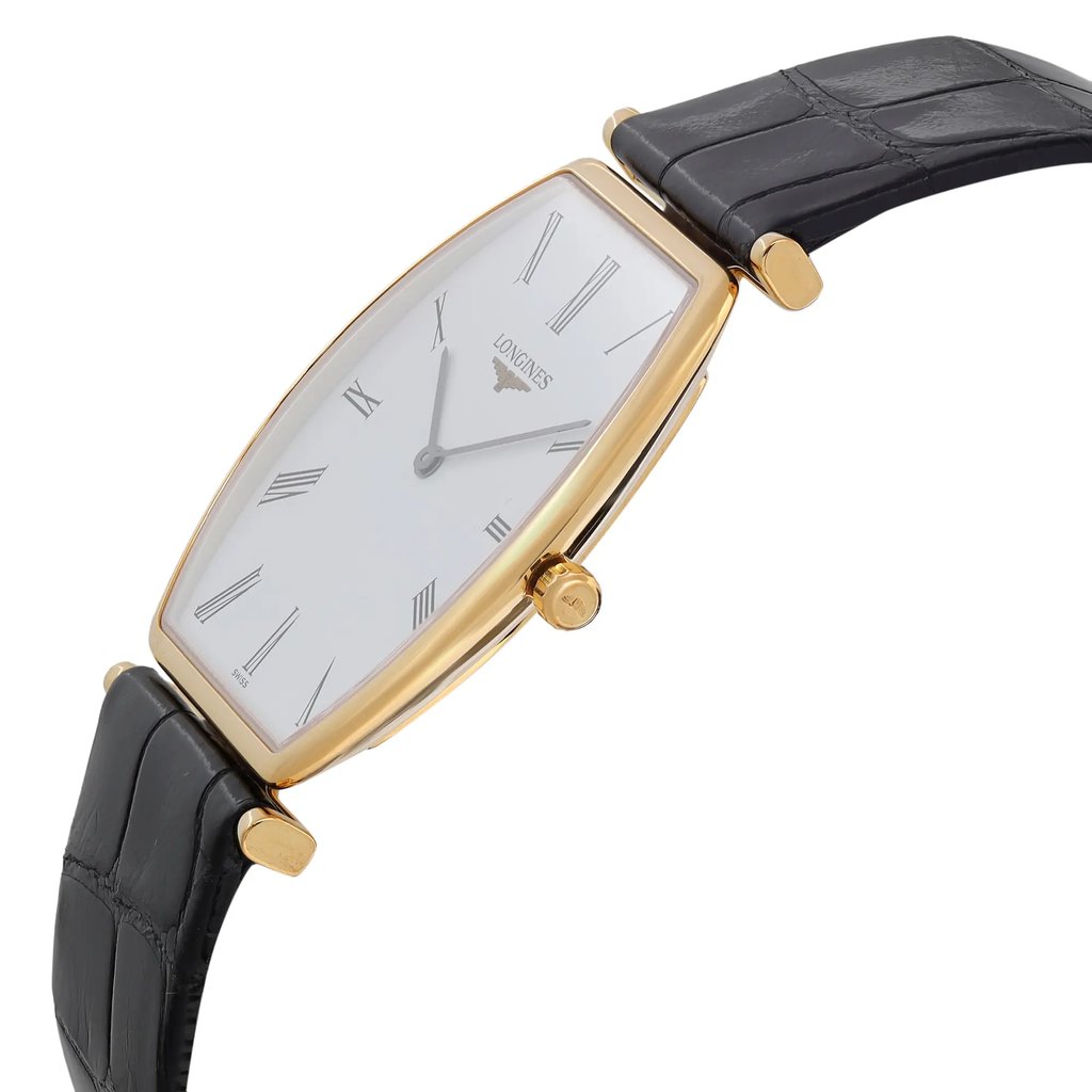 View Of Crown Facing Side Of Longines L4.705.2.11.2 Steel Watch Display Model Condition