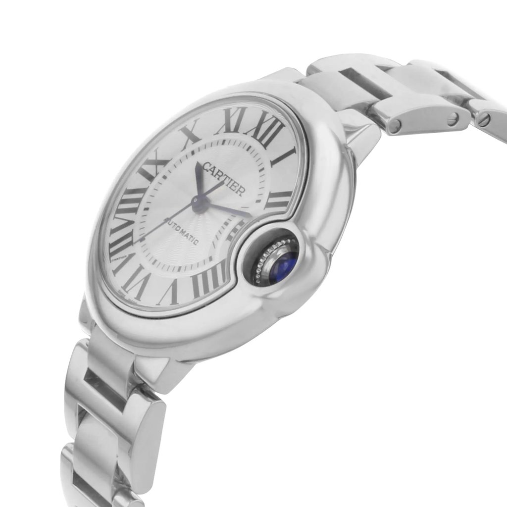 View Of Crown Facing Side Of Cartier WSBB0044 Stainless Steel Watch Unworn Condition