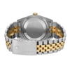 Back View Of Screwback Back Case And Closed Stainless and Solid Gold Band Of Rolex 16233 Watch Pre Owned Condition