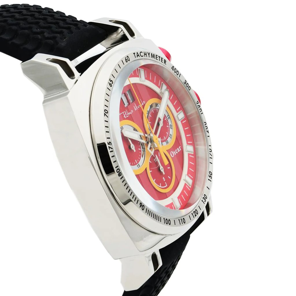 View Of Opposite Crown Facing Side Of Ritmo Mundo 2221 Stainless Steel Watch Display Model Condition