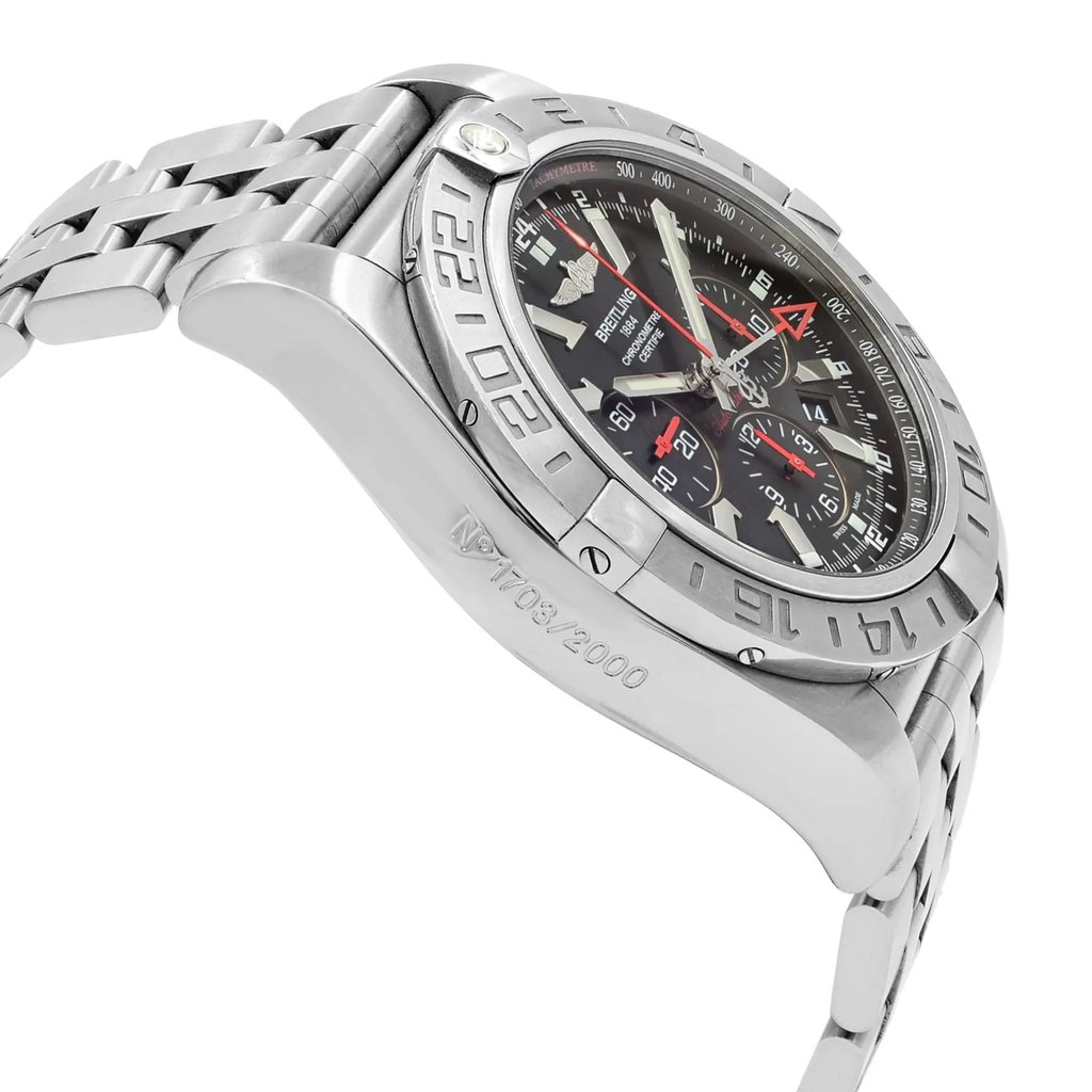 View Of Opposite Crown Facing Side Of Breitling AB041210/BB48-384A Stainless Steel Watch Pre Owned Condition