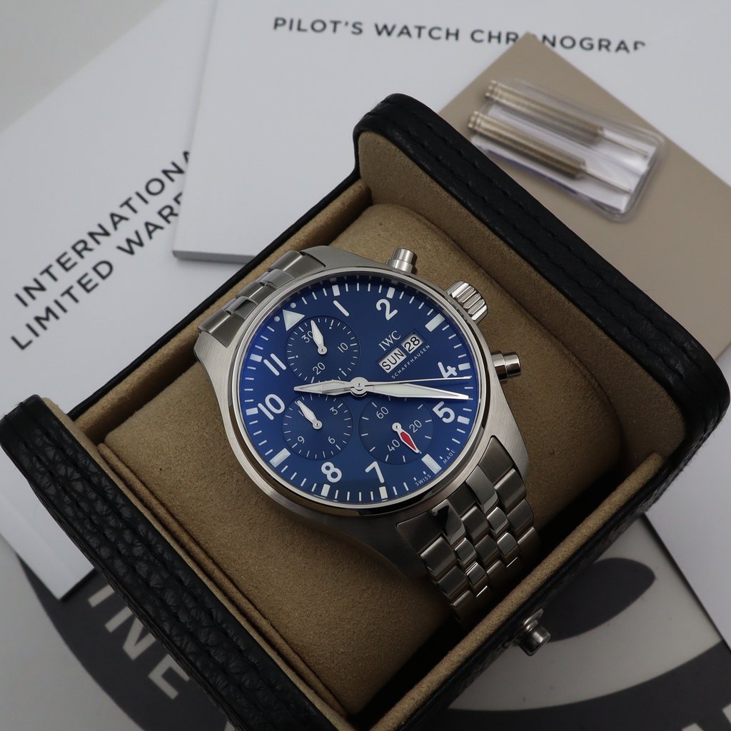 Front Full View Of IWC IW388102 Stainless Steel Watch Unworn Condition {Product Condition}