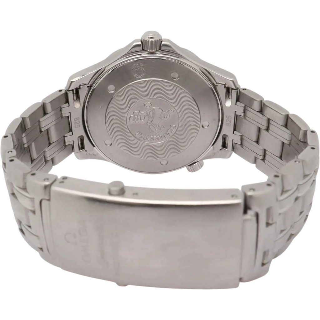 Back View Of Solid Back Case And Closed Stainless Steel Band Of OMEGA 2531.80.00 Watch Pre Owned Condition