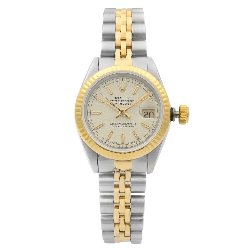 Front Full View Of Rolex 69173 Stainless Steel Watch Pre Owned Condition {Product Condition}