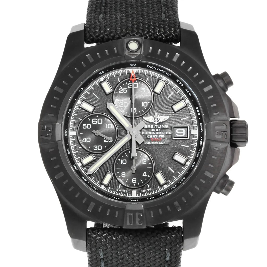 Up Close Front Facing Picture Of Breitling M1338810/BF01-109W Stainless Steel Watch New With Defects Condition