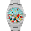 Up Close Front Facing Picture Of Rolex 126000 Stainless Steel Watch Unworn Condition
