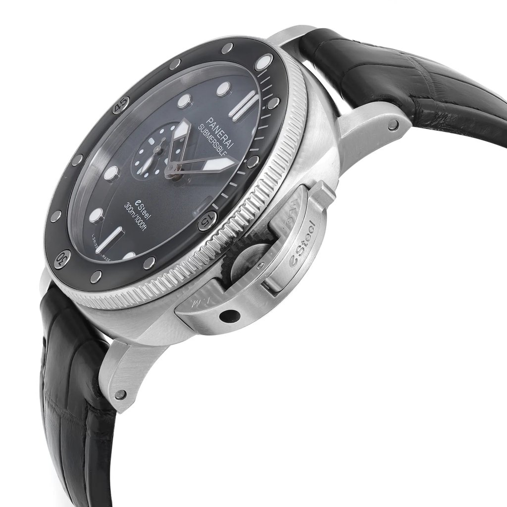 View Of Crown Facing Side Of Panerai PAM01288 Stainless Steel Watch Pre Owned Condition