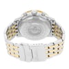 Back View Of {Caseback} Back Case And Closed Stainless and Solid Gold Band Of Breitling D13322 Watch Pre Owned Condition