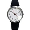 An image of a Wristwatch by Wenger. This Display Model item is designed for Women, featuring a Dress/Formal style. It has a Quartz movement and an Analog display with a White dial color. The indices include 12-Hour Dial,Arabic Numerals. The band is made of Rubber,Silicone and the case is made of Stainless Steel. The watch has a Round shape with a case size of 35 mm and a case thickness of 8 mm.