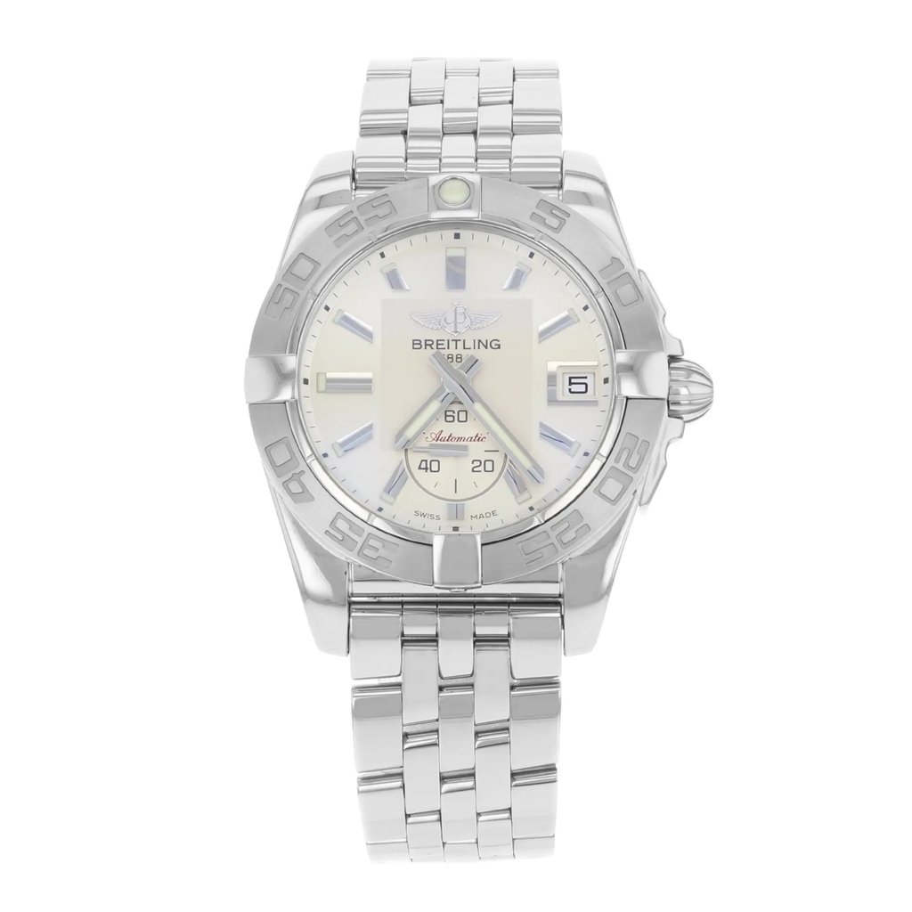 Front Full View Of Breitling A3733011/G706-SS Stainless Steel Watch Display Model Condition {Product Condition}