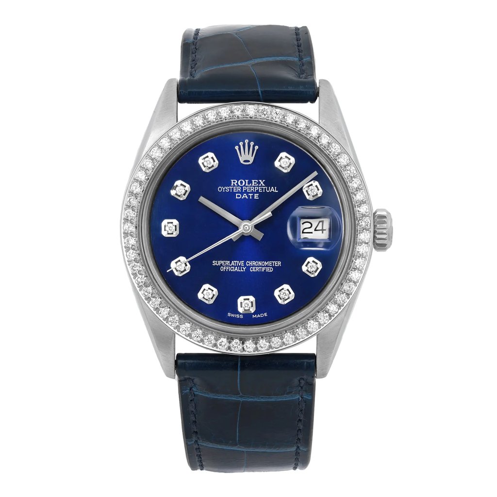 Front Full View Of Rolex 1601 Stainless Steel Watch Pre Owned Condition Good