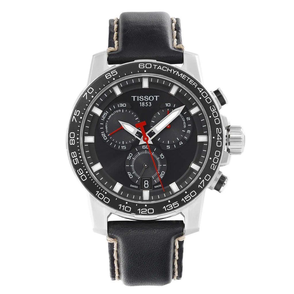 Front Full View Of Tissot T1256171605100 Stainless Steel Watch Display Model Condition {Product Condition}