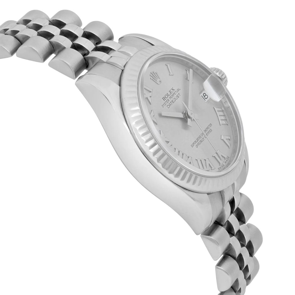 View Of Opposite Crown Facing Side Of Rolex 178240 Stainless Steel Watch Pre Owned Condition