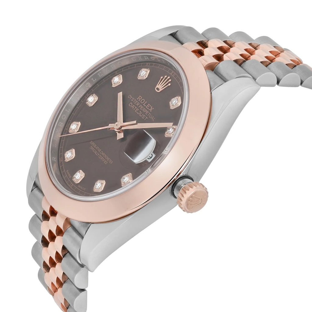 View Of Crown Facing Side Of Rolex 126301 Stainless Steel Watch Pre Owned Condition