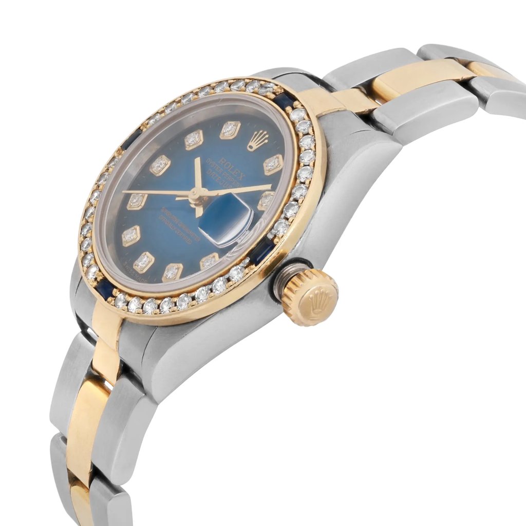 View Of Crown Facing Side Of Rolex  69163 Stainless Steel Watch Pre Owned Condition