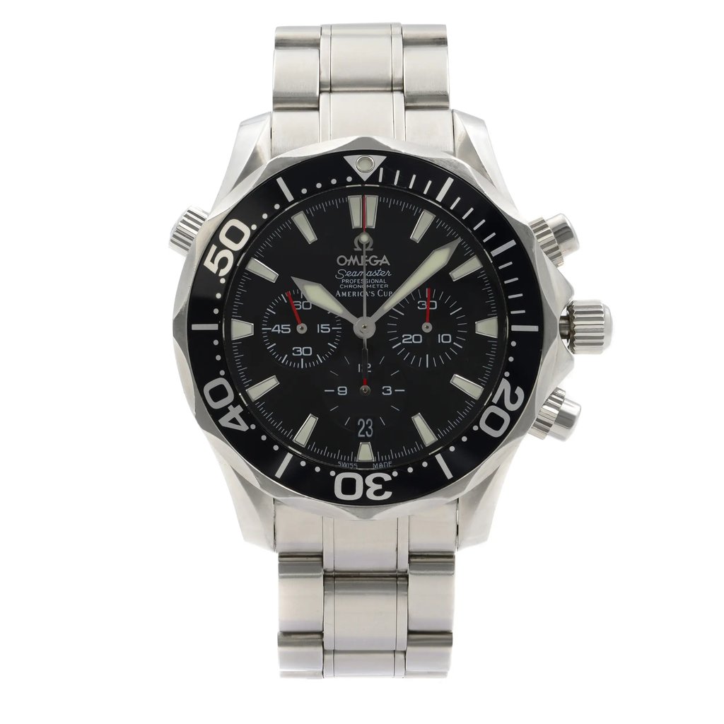 Front Full View Of OMEGA 2594.50.00 Stainless Steel Watch Pre Owned Condition {Product Condition}