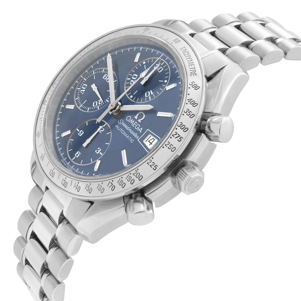 View Of Crown Facing Side Of OMEGA 3511.80.00 Stainless Steel Watch Pre Owned Condition