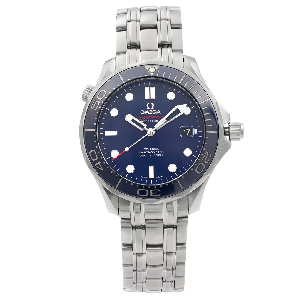 Front Full View Of OMEGA 212.30.41.20.03.001 Stainless Steel Watch Pre Owned Condition Good