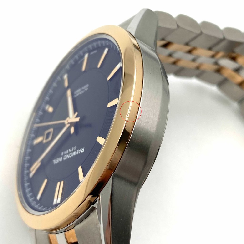 View Of Crown Facing Side Of RAYMOND WEIL 2731-SP5-20001 Stainless Steel Watch New With Defects Condition