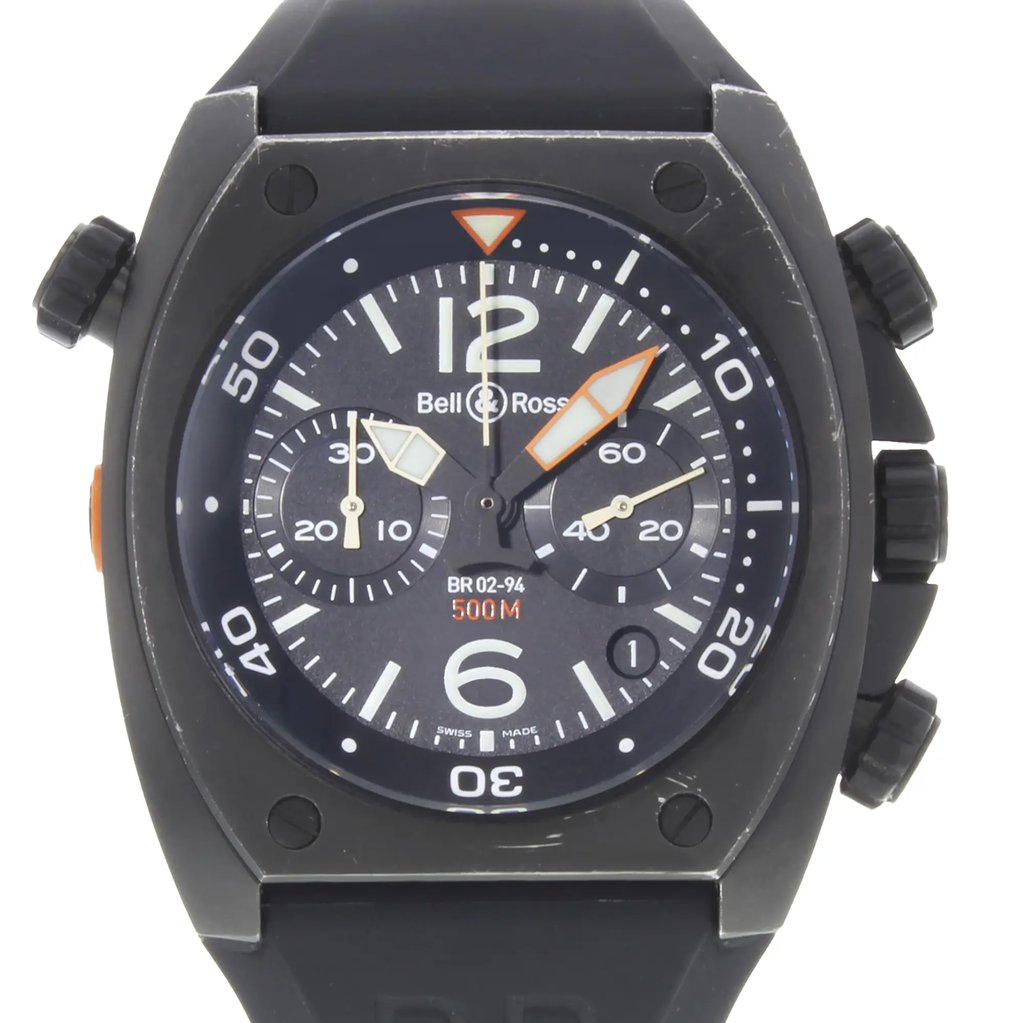 2nd image of Bell & Ross BR0294-CHR-BL-CA Wristwatch, PreOwned condition