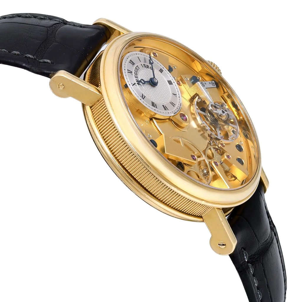 View Of Opposite Crown Facing Side Of Breguet 7027BA/11/9V6 Gold 18kt Watch Pre Owned Condition
