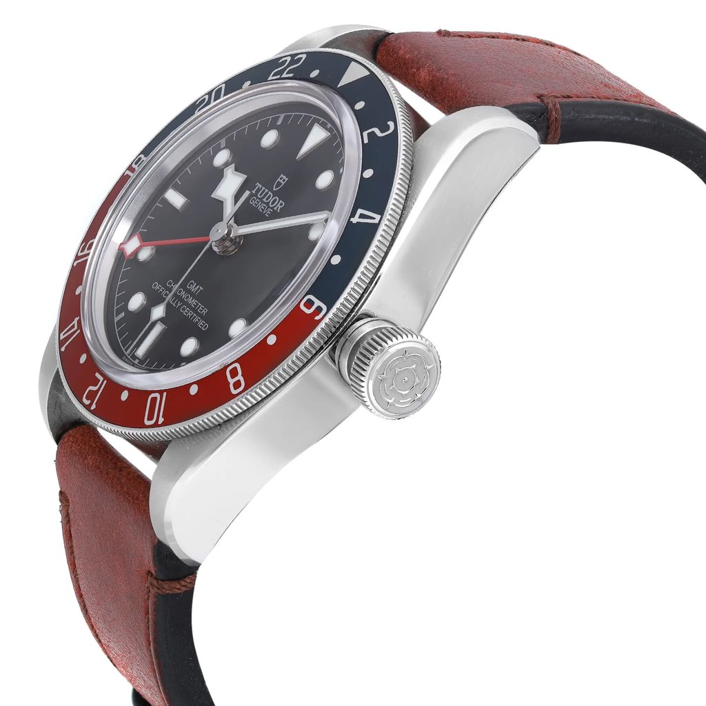 View Of Crown Facing Side Of TUDOR 79830RB Stainless Steel Watch Pre Owned Condition