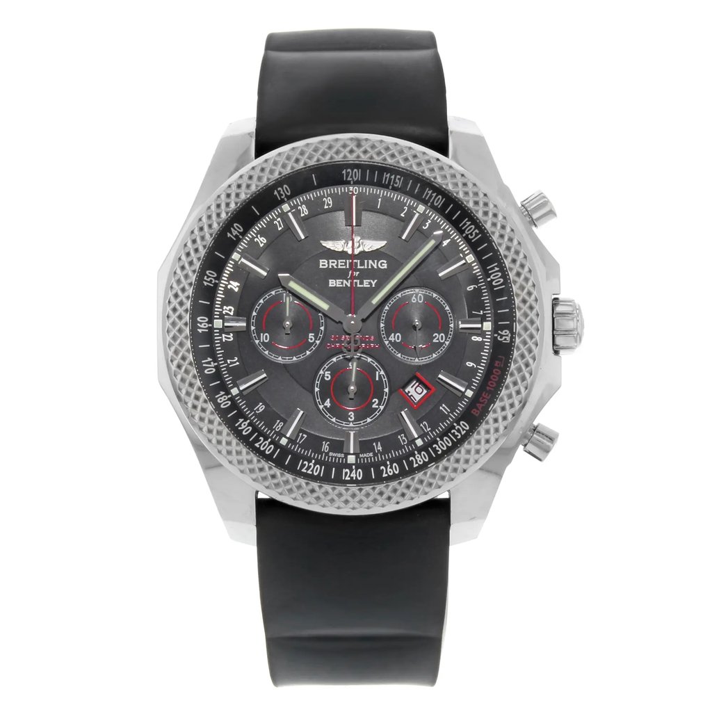 Front Full View Of Breitling A2536824/BB11-212S Stainless Steel Watch Pre Owned Condition {Product Condition}