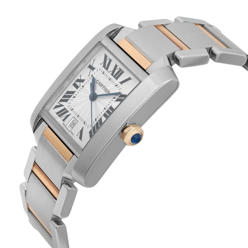 View Of Crown Facing Side Of Cartier W51005Q4 Stainless Steel Watch Pre Owned Condition