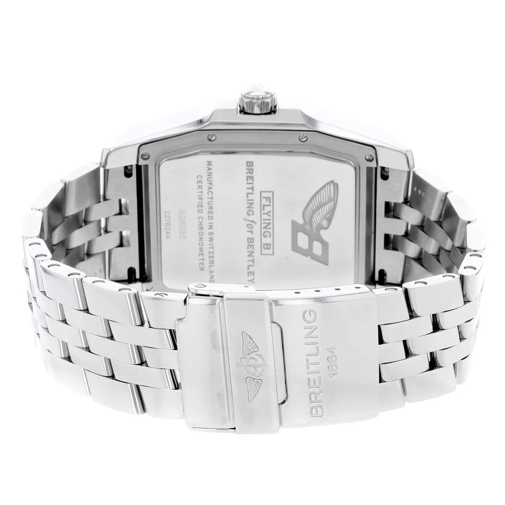 Back View Of {Caseback} Back Case And Closed Stainless Steel Band Of Breitling A2836212/B844-982A Watch Display Model Condition
