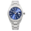 Front Full View Of Rolex 126300 blio Stainless Steel Watch New Condition {Product Condition}