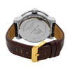 Back View Of Screwback Back Case And Closed Leather Band Of Techno Master TM-2132 Watch Display Model Condition