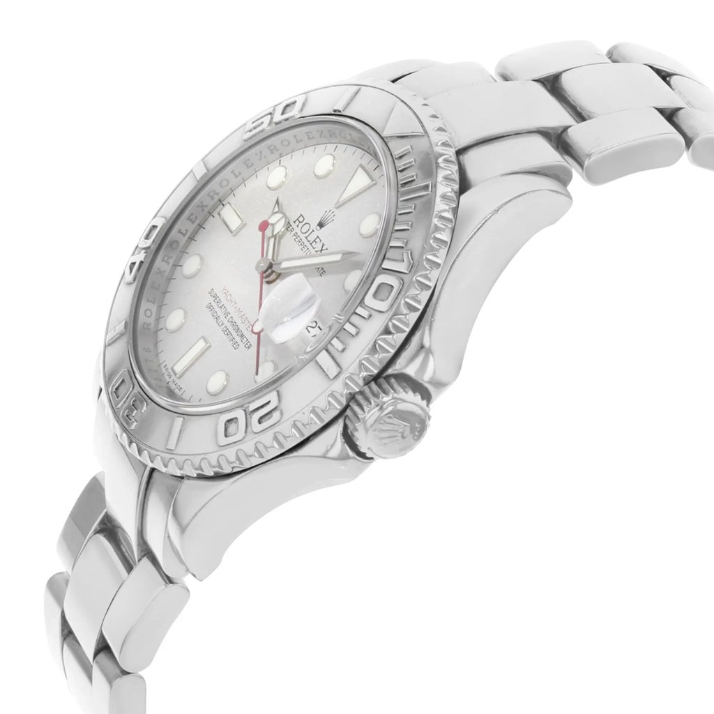View Of Crown Facing Side Of Rolex 16622 Stainless Steel Watch Pre Owned Condition