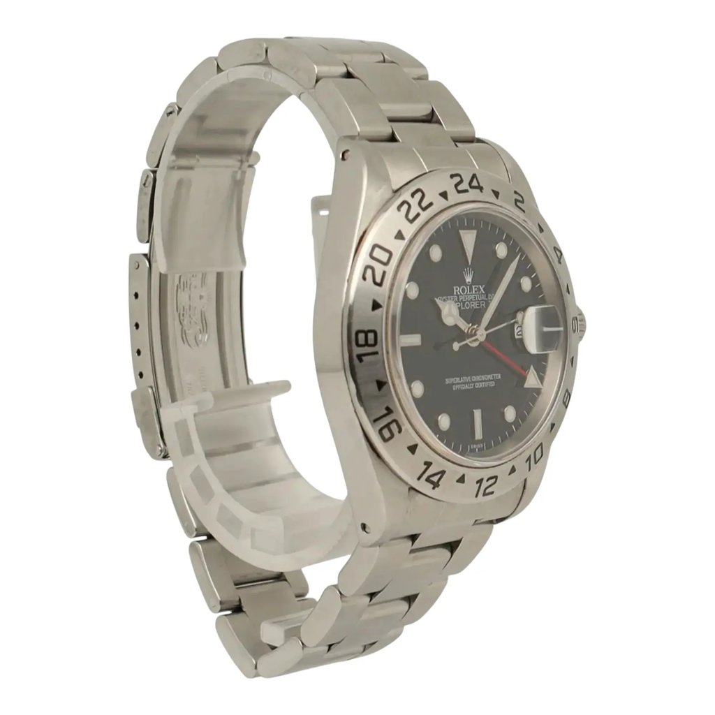 View Of Opposite Crown Facing Side Of Rolex 16570 Stainless Steel Watch Pre Owned Condition