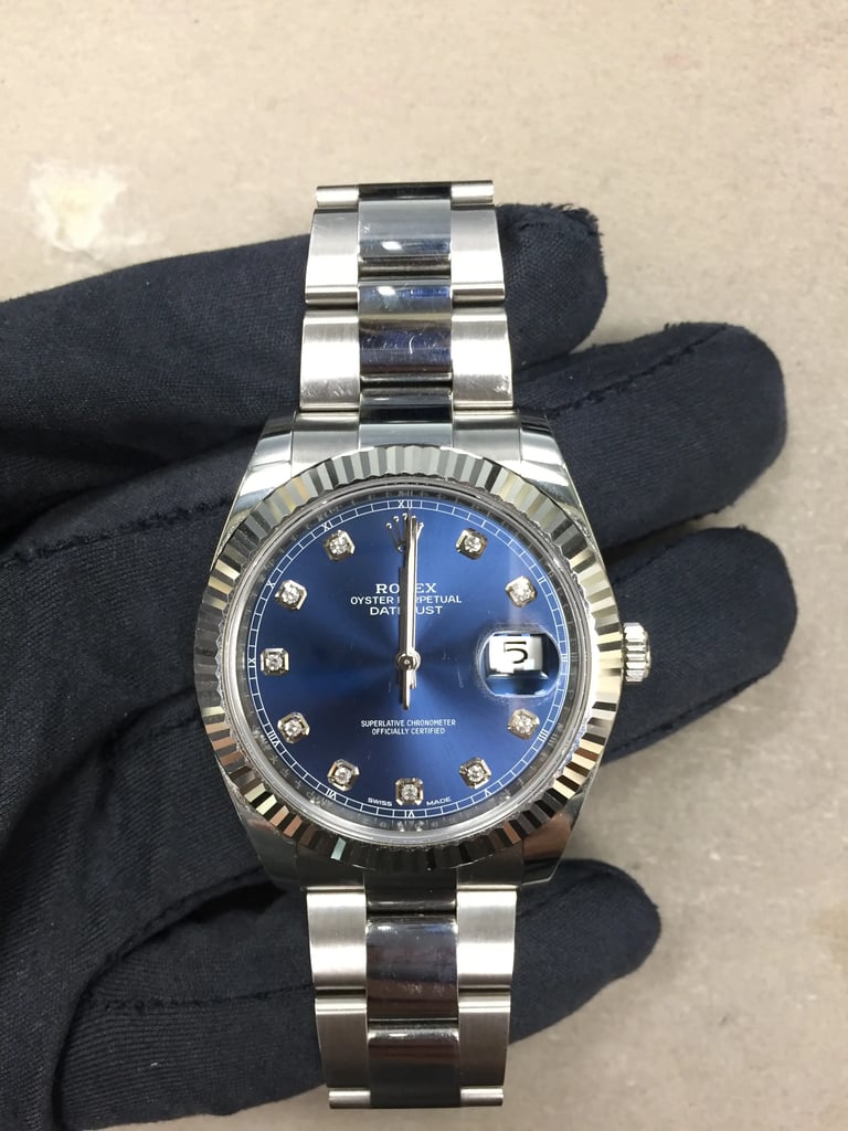 Front Full View Of Rolex 126334 Stainless Steel Watch Pre Owned Condition {Product Condition}