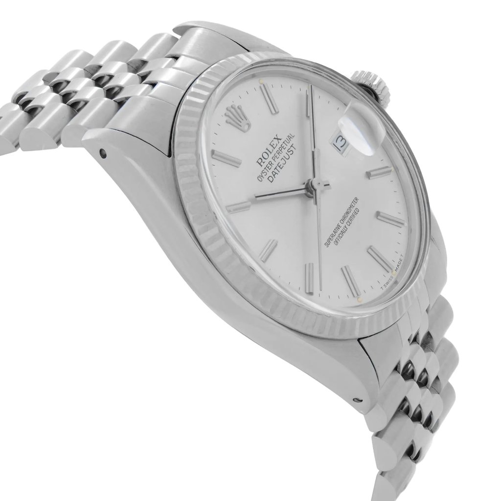 View Of Opposite Crown Facing Side Of Rolex 16014 Stainless Steel Watch Pre Owned Condition