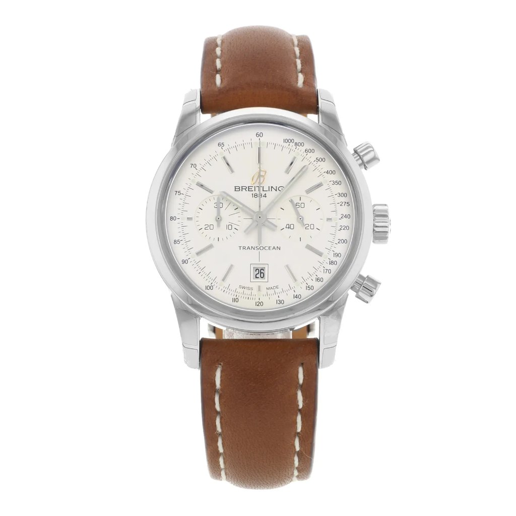 Front Full View Of Breitling A4131012/G757-425X Stainless Steel Watch Display Model Condition {Product Condition}